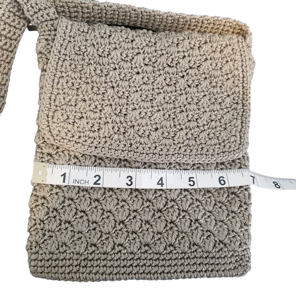 Macramé Crossbody Purse with Flap - Picture 8 of 12
